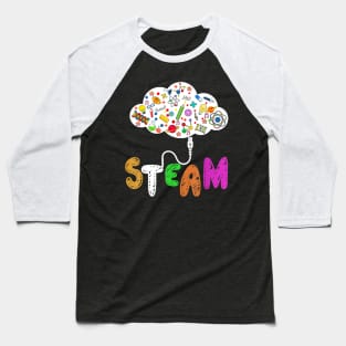 STEAM Teacher and Student Back to School STEM Gift Funny Baseball T-Shirt